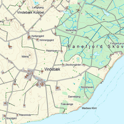 Kortforsyningen Stubbekøbing (1:25,000 scale) digital map