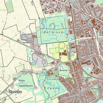 Kortforsyningen Svendborg (1:25,000 scale) digital map