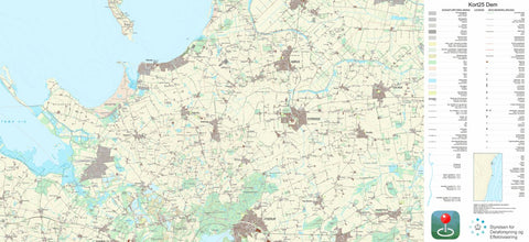 Kortforsyningen Svinninge (1:25,000 scale) digital map