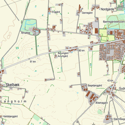 Kortforsyningen Svinninge (1:25,000 scale) digital map