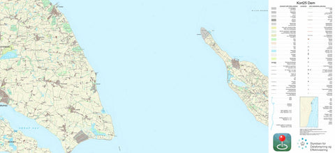 Kortforsyningen Sydals 1 (1:25,000 scale) digital map
