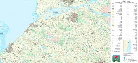 Kortforsyningen Tarm (1:25,000 scale) digital map