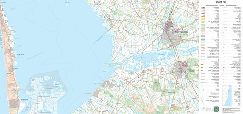 Kortforsyningen Tarm (1:50,000 scale) digital map