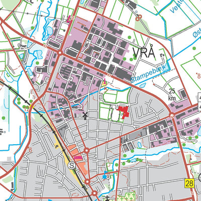 Kortforsyningen Tarm (1:50,000 scale) digital map