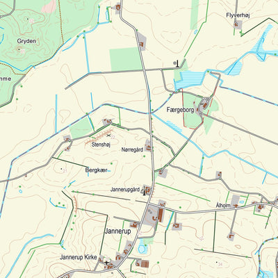 Kortforsyningen Thisted 1 (1:25,000 scale) digital map