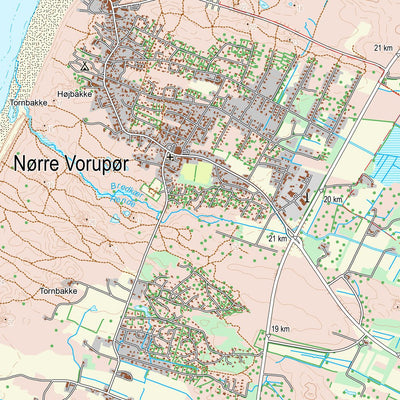 Kortforsyningen Thisted 1 (1:25,000 scale) digital map