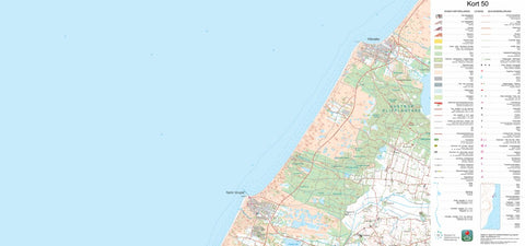 Kortforsyningen Thisted 3 (1:50,000 scale) digital map