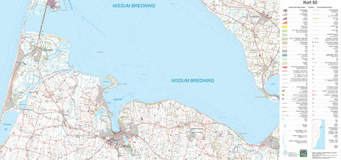Kortforsyningen Thyholm (1:50,000 scale) digital map