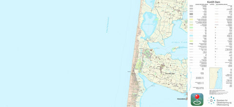 Kortforsyningen Tim (1:25,000 scale) digital map