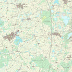 Kortforsyningen Tinglev (1:25,000 scale) digital map