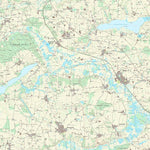 Kortforsyningen Tjele (1:25,000 scale) digital map