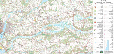 Kortforsyningen Tjele (1:50,000 scale) digital map