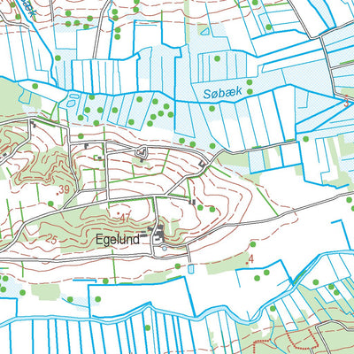 Kortforsyningen Tjele (1:50,000 scale) digital map