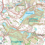 Kortforsyningen Tølløse (1:50,000 scale) digital map