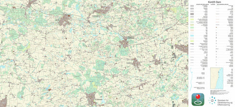Kortforsyningen Tommerup (1:25,000 scale) digital map