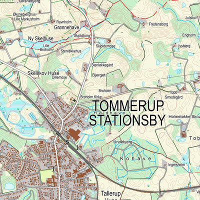 Kortforsyningen Tommerup (1:25,000 scale) digital map