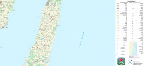 Kortforsyningen Tranekær (1:25,000 scale) digital map