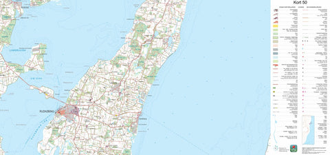 Kortforsyningen Tranekær (1:50,000 scale) digital map