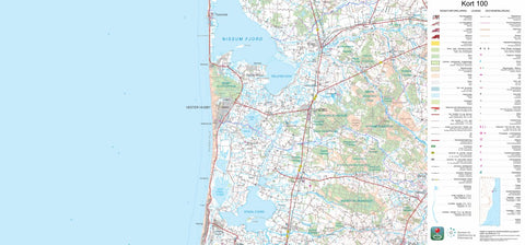 Kortforsyningen Ulfborg (1:100,000 scale) digital map