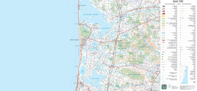 Kortforsyningen Ulfborg (1:100,000 scale) digital map