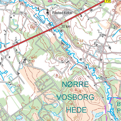 Kortforsyningen Ulfborg (1:100,000 scale) digital map