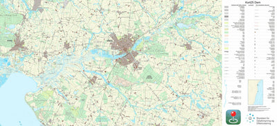 Kortforsyningen Varde (1:25,000 scale) digital map