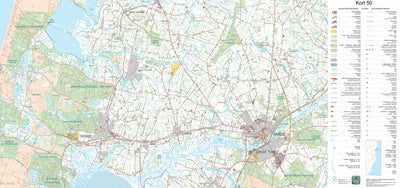 Kortforsyningen Varde (1:50,000 scale) digital map