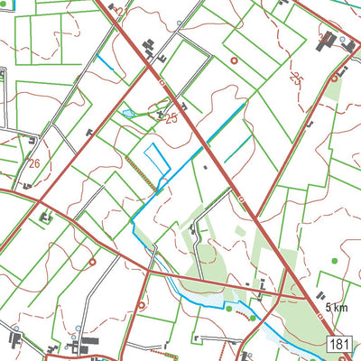 Kortforsyningen Varde (1:50,000 scale) digital map