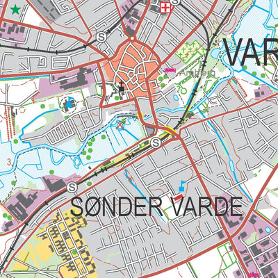 Kortforsyningen Varde (1:50,000 scale) digital map