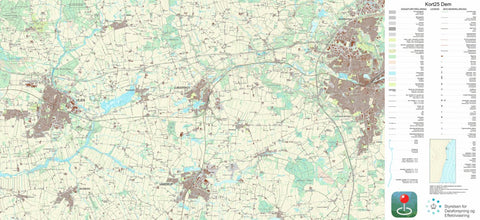 Kortforsyningen Vejen (1:25,000 scale) digital map