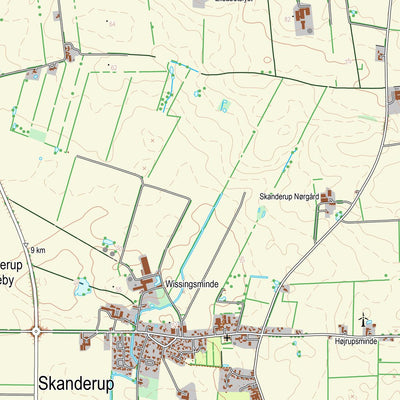 Kortforsyningen Vejen (1:25,000 scale) digital map