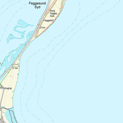 Kortforsyningen Vesløs (1:25,000 scale) digital map