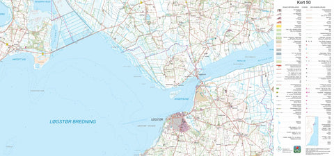 Kortforsyningen Vesløs (1:50,000 scale) digital map
