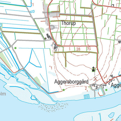 Kortforsyningen Vesløs (1:50,000 scale) digital map