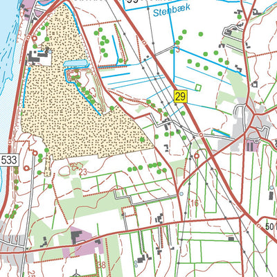 Kortforsyningen Vesløs (1:50,000 scale) digital map