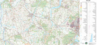 Kortforsyningen Viborg (1:50,000 scale) digital map