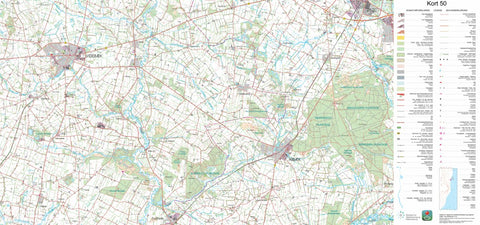 Kortforsyningen Videbæk (1:50,000 scale) digital map