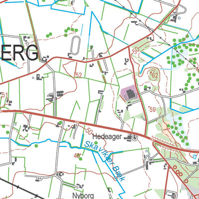 Kortforsyningen Vildbjerg (1:50,000 scale) digital map