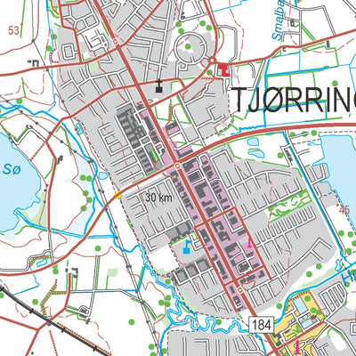 Kortforsyningen Vildbjerg (1:50,000 scale) digital map