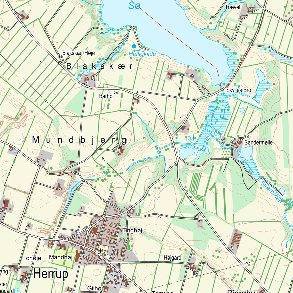 Vinderup (1:25,000 scale) Map by Kortforsyningen | Avenza Maps