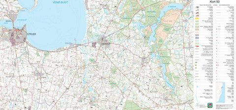 Kortforsyningen Vinderup (1:50,000 scale) digital map