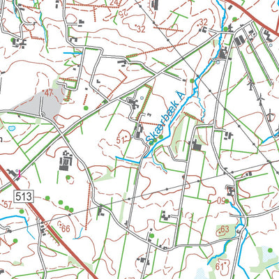 Kortforsyningen Vinderup (1:50,000 scale) digital map