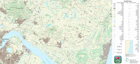 Kortforsyningen Vodskov (1:25,000 scale) digital map