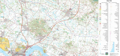 Kortforsyningen Vodskov (1:50,000 scale) digital map