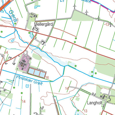 Kortforsyningen Vodskov (1:50,000 scale) digital map