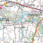 Kortforsyningen Vojens (1:100,000 scale) digital map