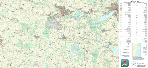 Kortforsyningen Vojens (1:25,000 scale) digital map