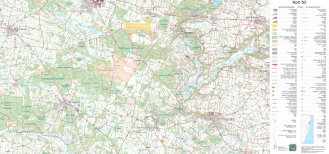 Kortforsyningen Vorbasse (1:50,000 scale) digital map