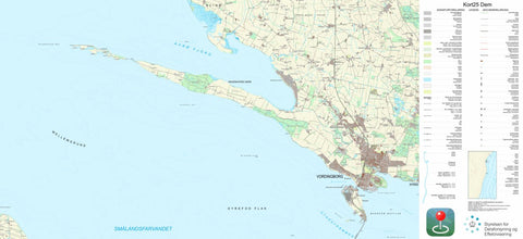 Kortforsyningen Vordingborg (1:25,000 scale) digital map