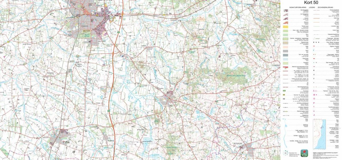 Vrå (1:50,000 scale) Map by Kortforsyningen | Avenza Maps